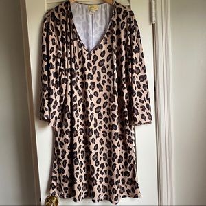 Animal print tunic or swim coverup